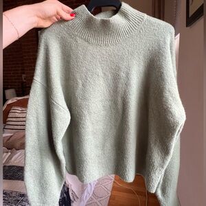 & Other Stories green turtle neck sweater XS